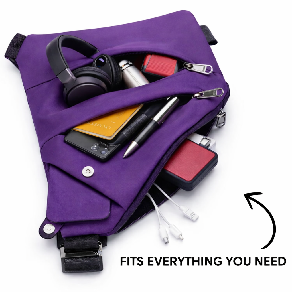 StrideSafe™ Multifunctionele anti-diefstal crossbodytas